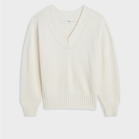 Darling v neck sweater in Chalk by The Reset! - Picture 2 of 4